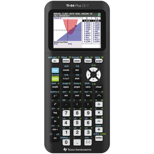 Texas grafische rekenmachine TI-84 Plus CE-T Python edition, zwart